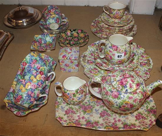 Royal Winton Chintz, Cheadle, Summertime, Julia, part tea sets etc, 27 items